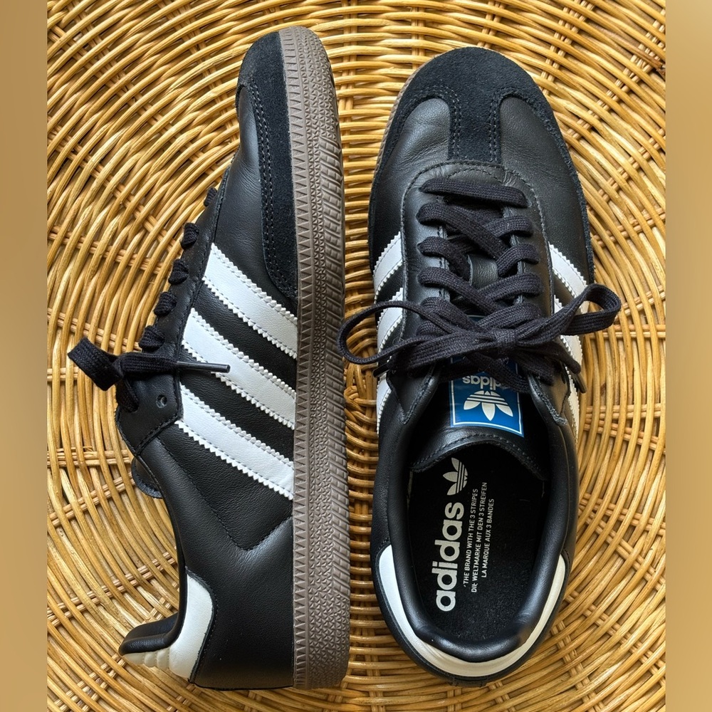 Adidas Sambas Black and White Classic Sneakers - Picture 2 of 6